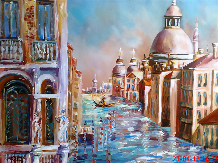Grand Canal Venice - Italy, final version Oil on canvas 40 x 50 cm - by George - April 2012 (2)