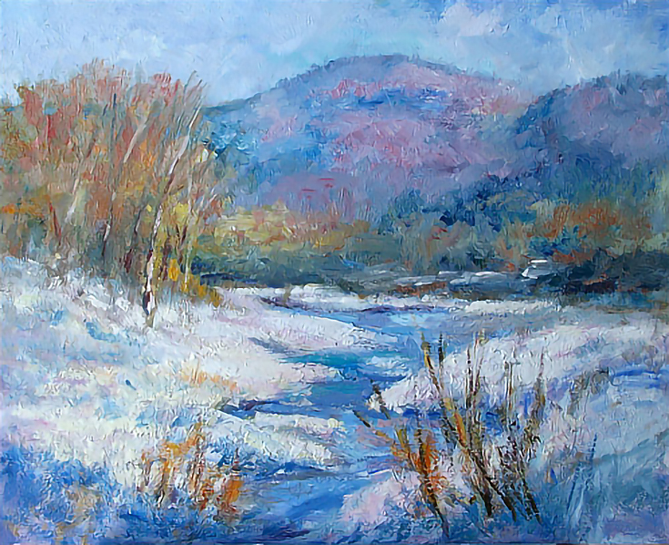 lamoille river in winter
