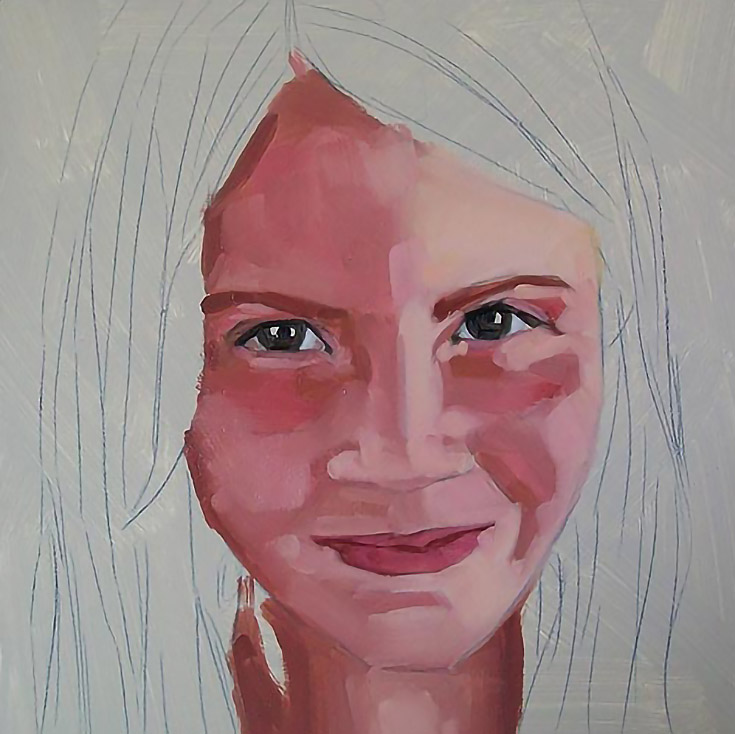 oil portrait of girl almost finished