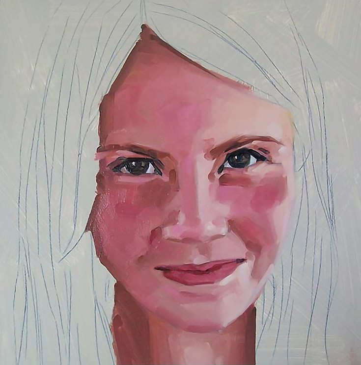 oil portrait of girl almost done