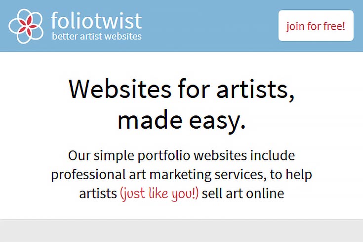 foliotwist-websites-for-artists-screenshot