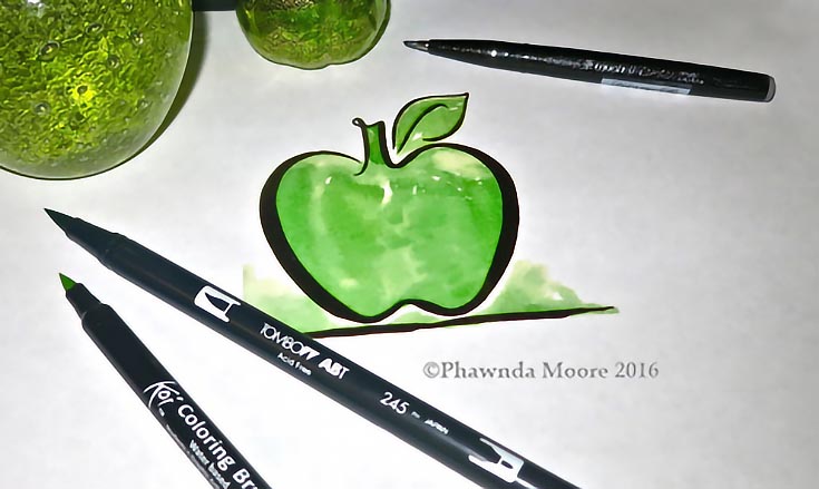 green-apple-illustration