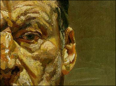 Detail of Self-portrait by Lucien Freud