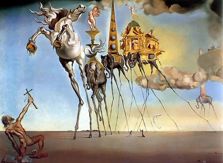The Temptation of St Anthony by Salvador Dali