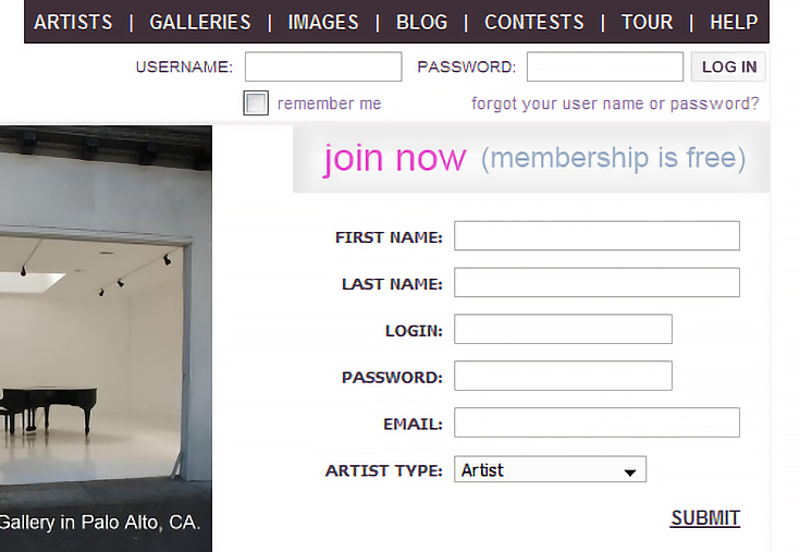 MyArtSpace Signup