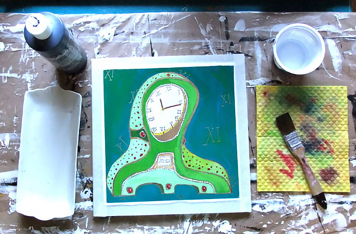 VIDEO: Mixing Acrylic, Acryl Gouache and Gouache Paint Layers