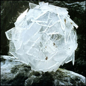 Goldsworthy ice ball sculpture