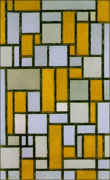 Composition with Gray and Light Brown by Piet Mondrian