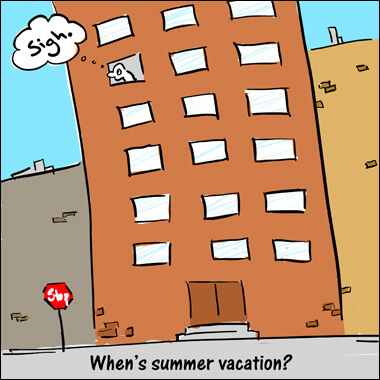 Wishing for Summer Vacation: A Cartoon 