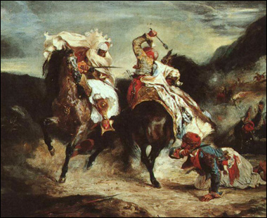 Combat of Giaour and Hassan by Eugene Delacroix