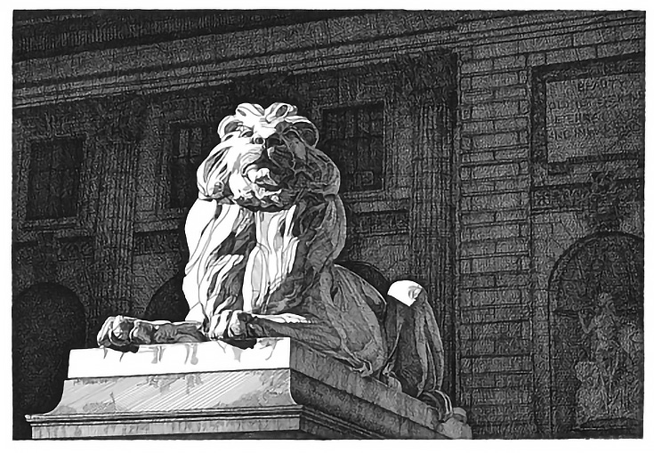 Library Lion, NYC by Melissa B