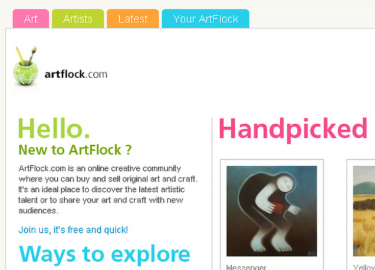 Artflock redesign