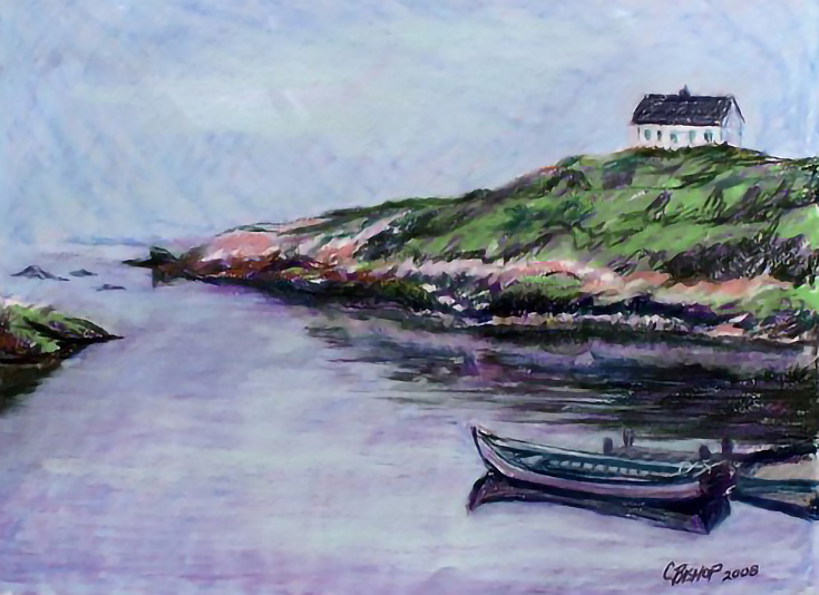 Lone Home at Peggy's Cove by Carolyn Bishop