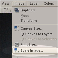 Scale Image in GIMP