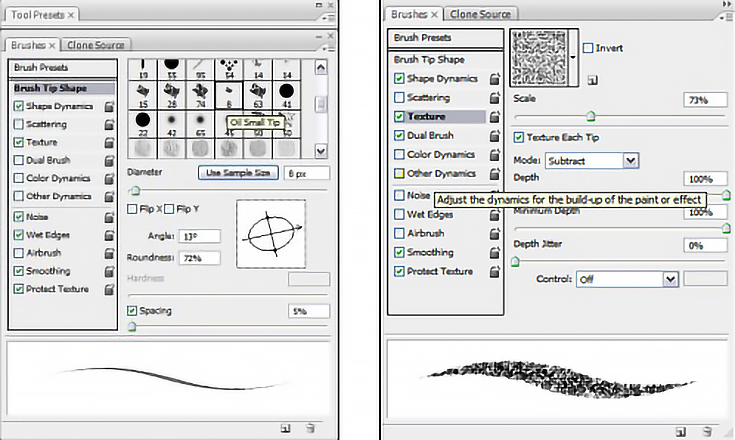 photoshop digital painting brush settings