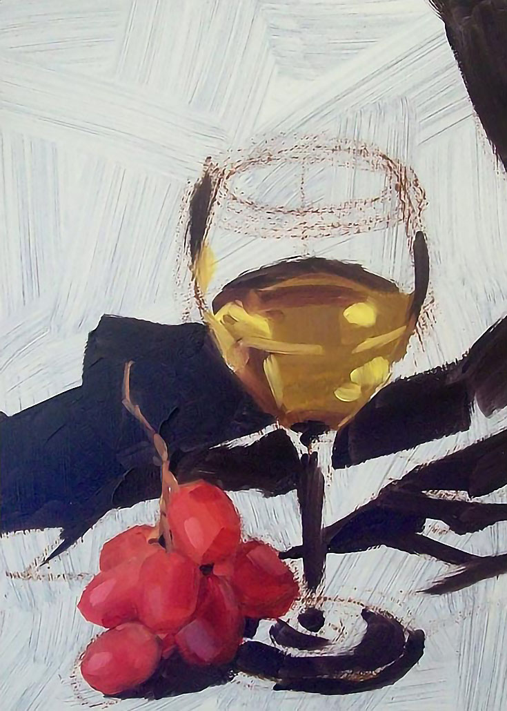 How To Paint A Wine Glass or Any Clear Glass Using Oil Paint 