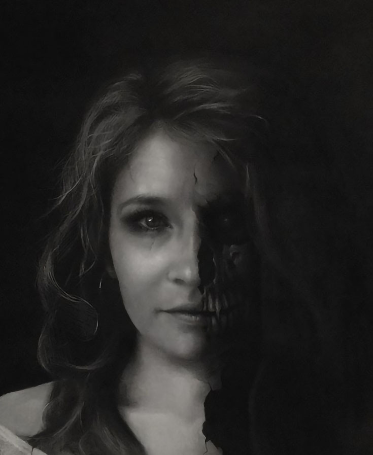 Painterly Black & White Portraits by Charcoal & Dry Pastel Artist Cris .