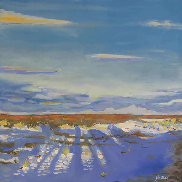 High desert snow painting by JS Brown