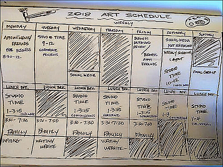 Do You Have a Schedule for Creating Art? Maybe You Should!