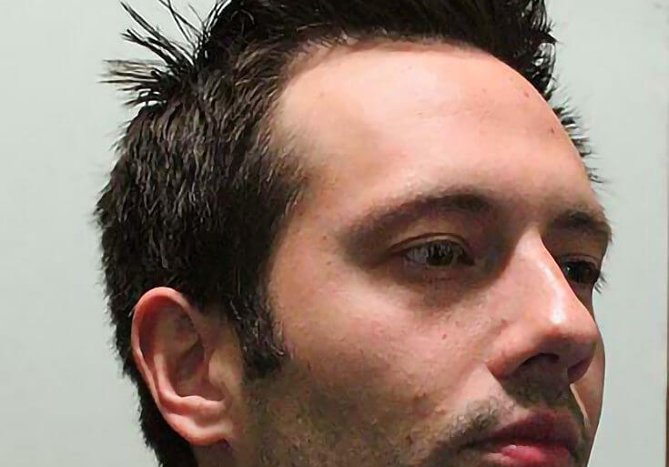 Photo of a young man's face taken as reference for a portrait painting