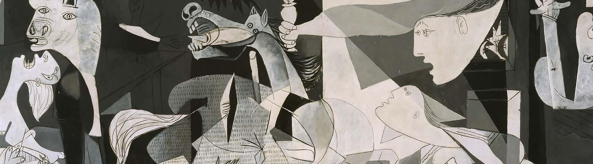 Detail of Guernica painting by Pablo Picasso
