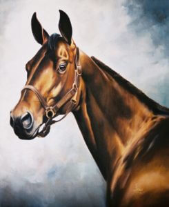 commission painting of a horse portrait