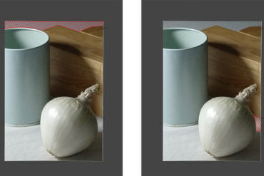 Two examples of negative shapes in a drawing