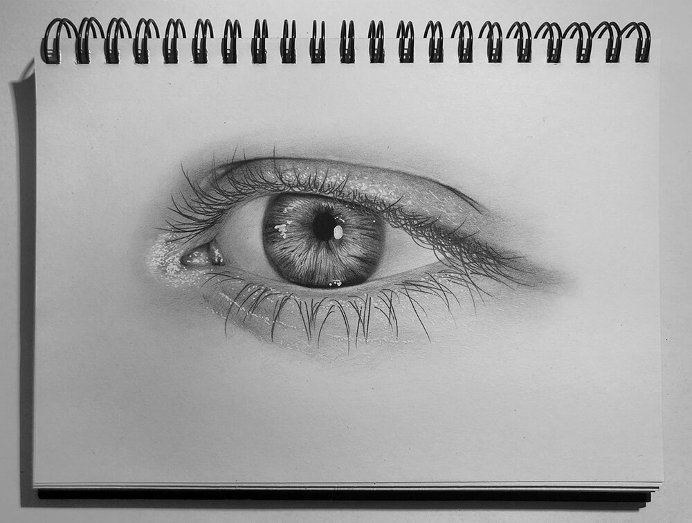 Realistic Eye Drawing Step by Step Tutorial-saigonsouth.com.vn
