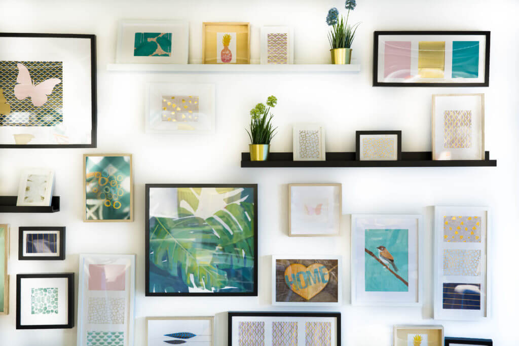 A collection of picture frames
