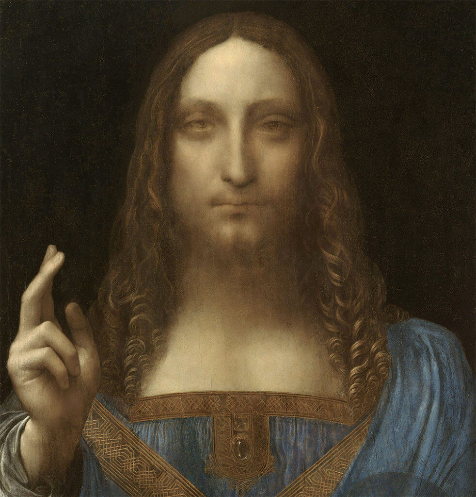 Detail of Salvator Mundi, by Leonardo da Vinci